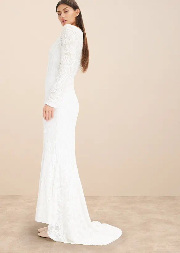 Robe de mariée brodée de sequins, bonprix