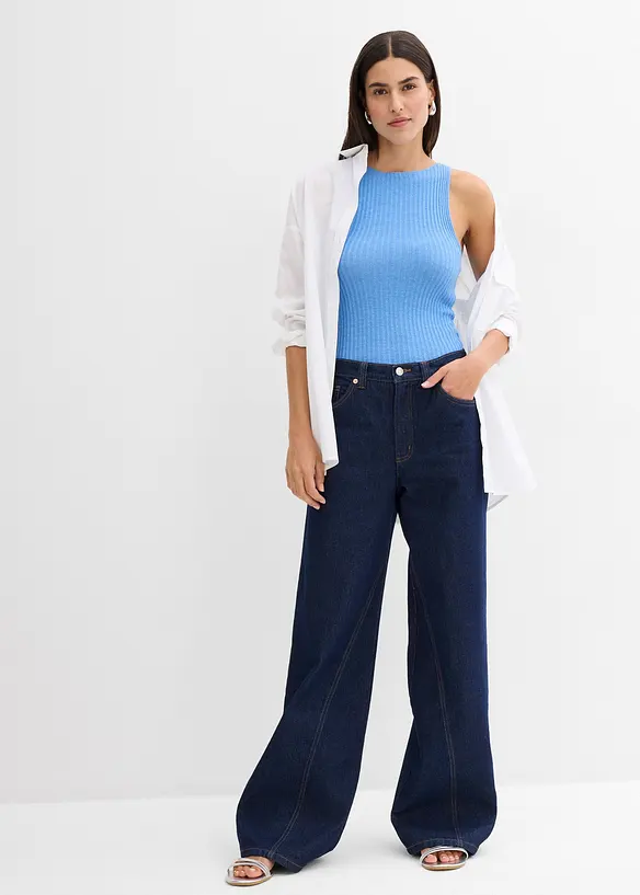 Figurbetontes Stricktop aus Viskose-Mix, bonprix