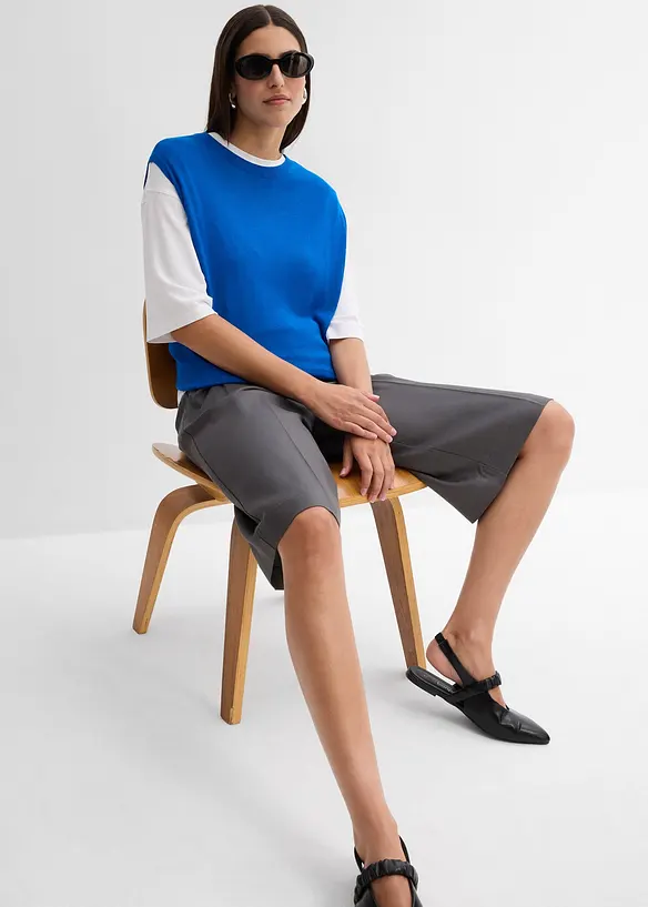 Ballonförmiges Stricktop aus feiner Viskose, bonprix