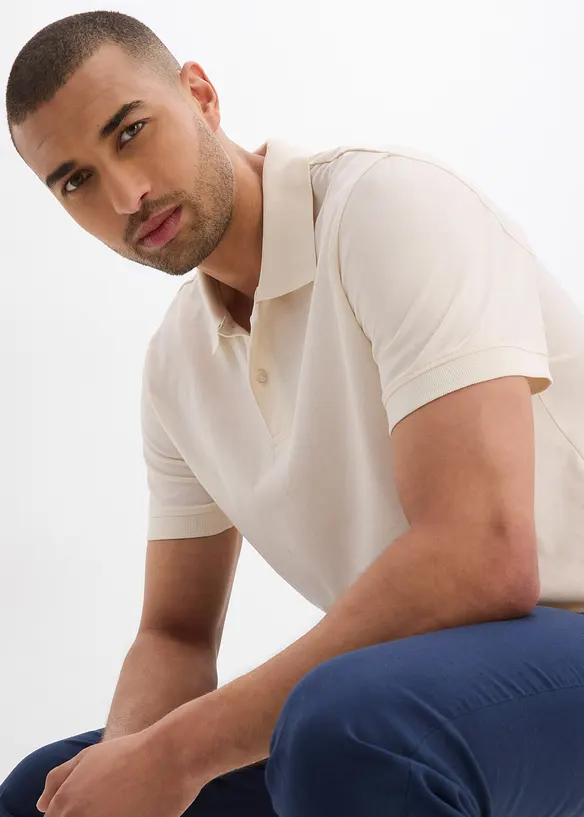 Polo en maille piquée 100% coton, bonprix