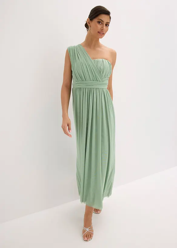 Robe longue en mesh, avec plusieurs façons de la porter, bonprix