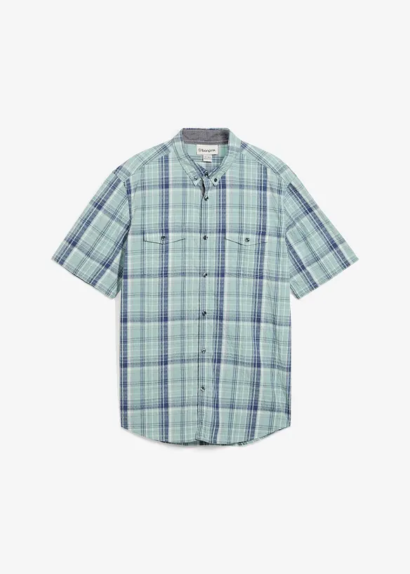 Chemise manches courtes en seersucker 100% coton, bonprix