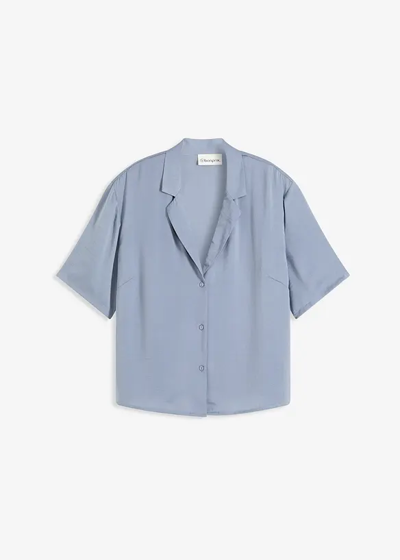 Chemisier en satin avec col à revers, bonprix