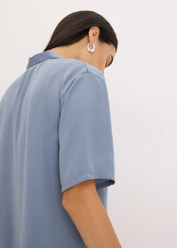 Chemisier en satin avec col à revers, bonprix