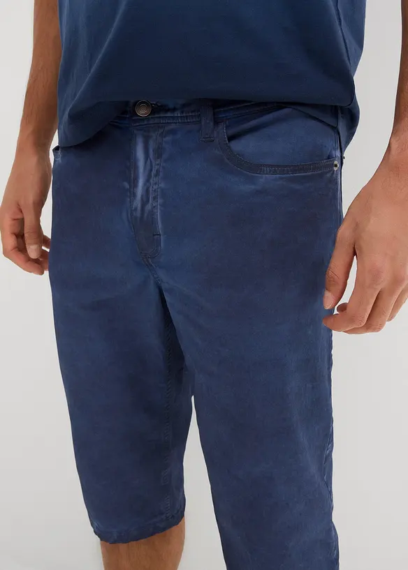 Bermuda long en toile d&eacute;lav&eacute;e, regular, bonprix