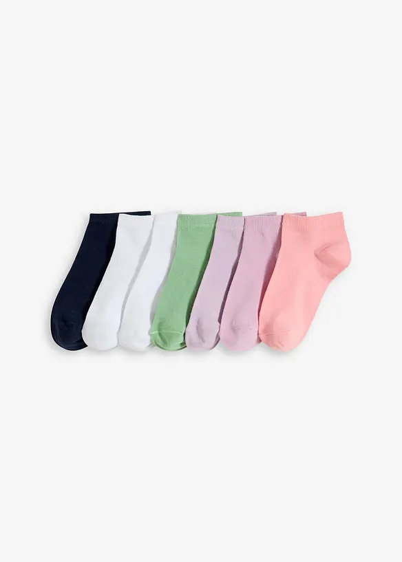 Lot de 7 chaussettes courtes en coton majoritaire, bonprix