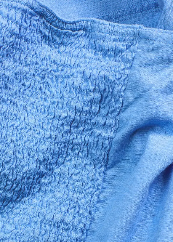 Blouse à manches bouffantes et détail smocké, bonprix