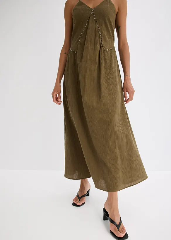 Maxikleid mit Ösen-Verzierung, bonprix