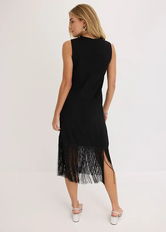 Robe en jersey à franges, bonprix