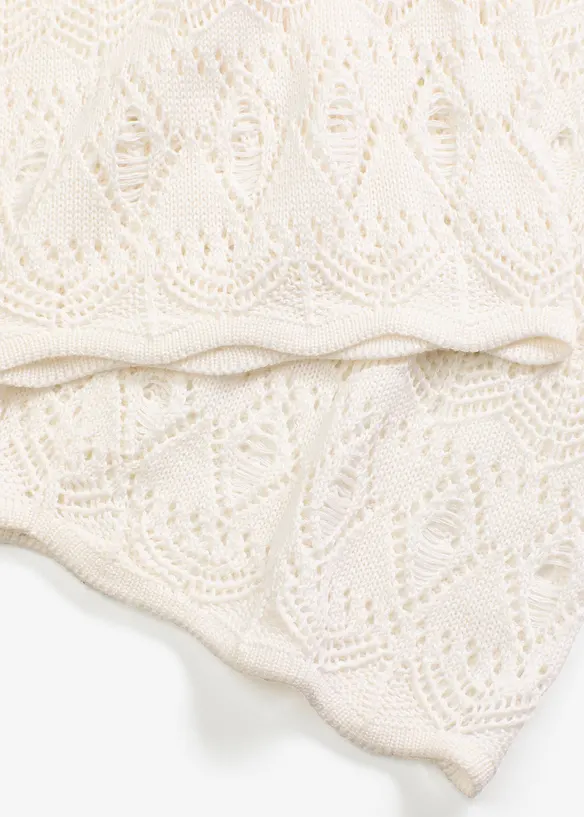 Pantalon en maille ajourée à taille élastiquée, bonprix