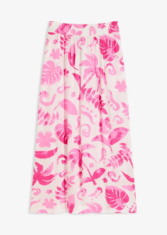 Jupe longue imprimée en viscose texturée, bonprix