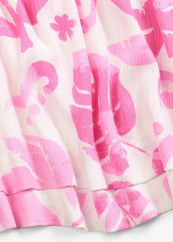 Jupe longue imprimée en viscose texturée, bonprix