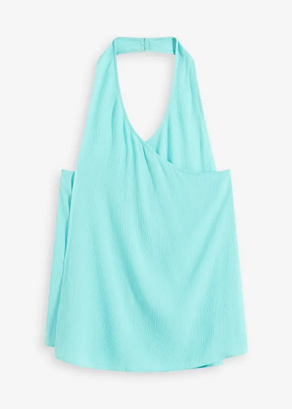 Top à dos nu en viscose texturée, bonprix
