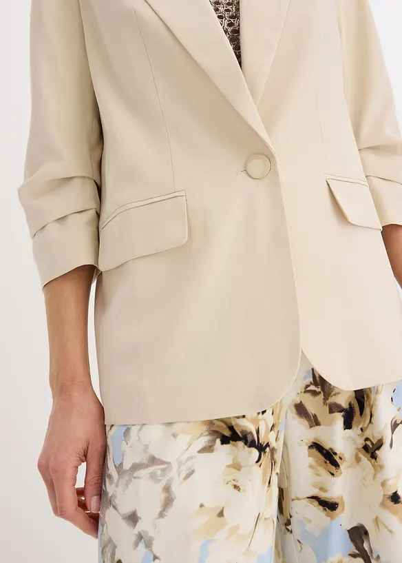 Lockerer 3/4-Arm-Blazer aus Viskose, bonprix