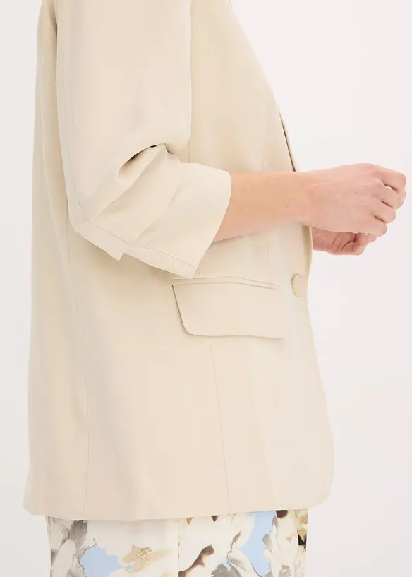Lockerer 3/4-Arm-Blazer aus Viskose, bonprix