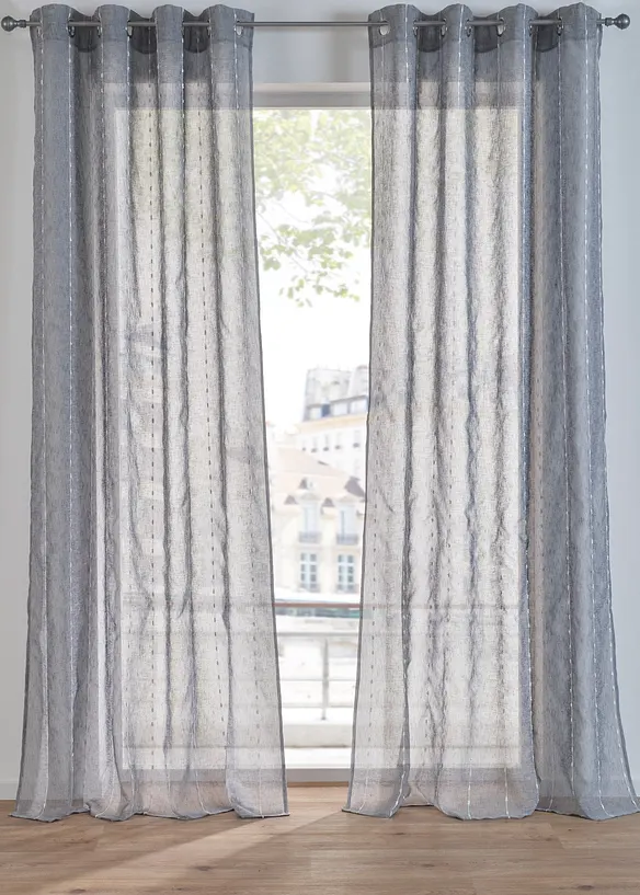 Vorhang mit Webstreifen (1er Pack), bonprix