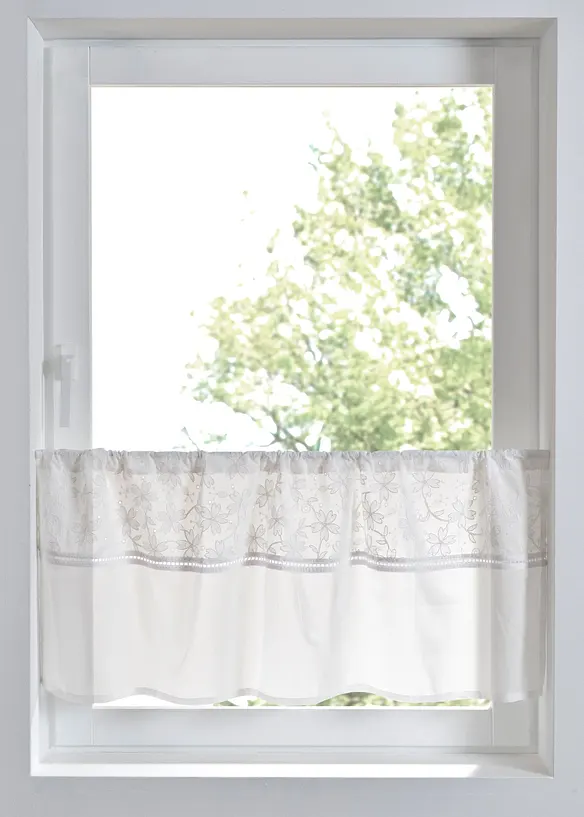 Brise-bise en coton brodé, bonprix
