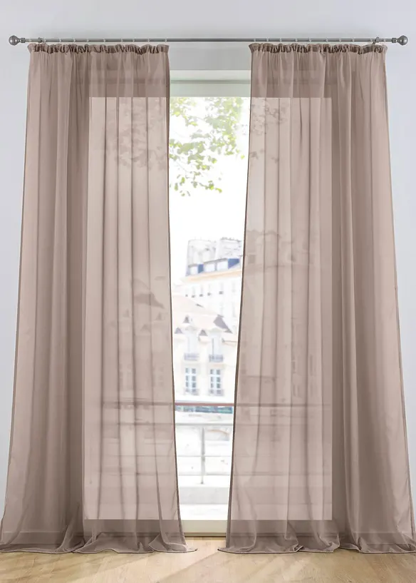 Gardine aus leichtem Voile (1er Pack), bonprix