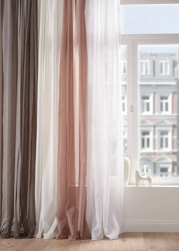 Gardine aus leichtem Voile (1er Pack), bonprix