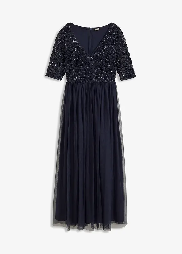Maxikleid mit Paillettenstickerei, bonprix