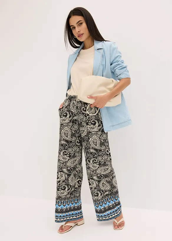 Palazzo-Hose aus softem Viskose-Mix, bonprix