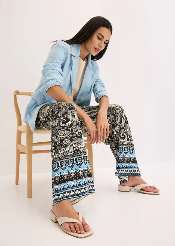 Palazzo-Hose aus softem Viskose-Mix, bonprix
