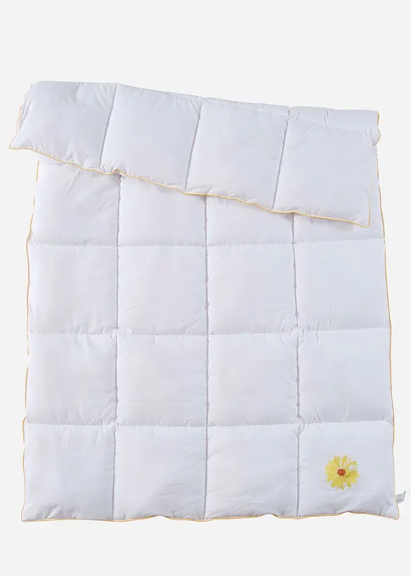 Couette microfibre effet duvet avec fleur brodée, medium, bonprix