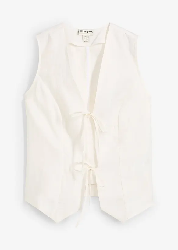 Blouse sans manches 100% lin, bonprix