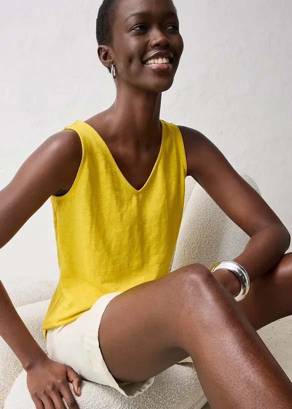 Tanktop aus reinem Leinen, bonprix