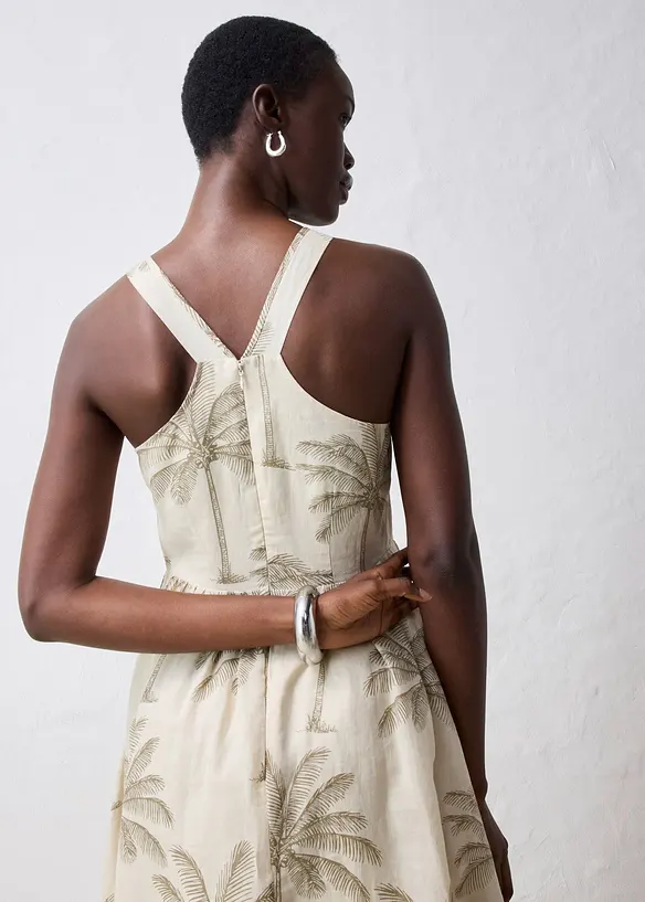 Robe midi en ramie, bonprix