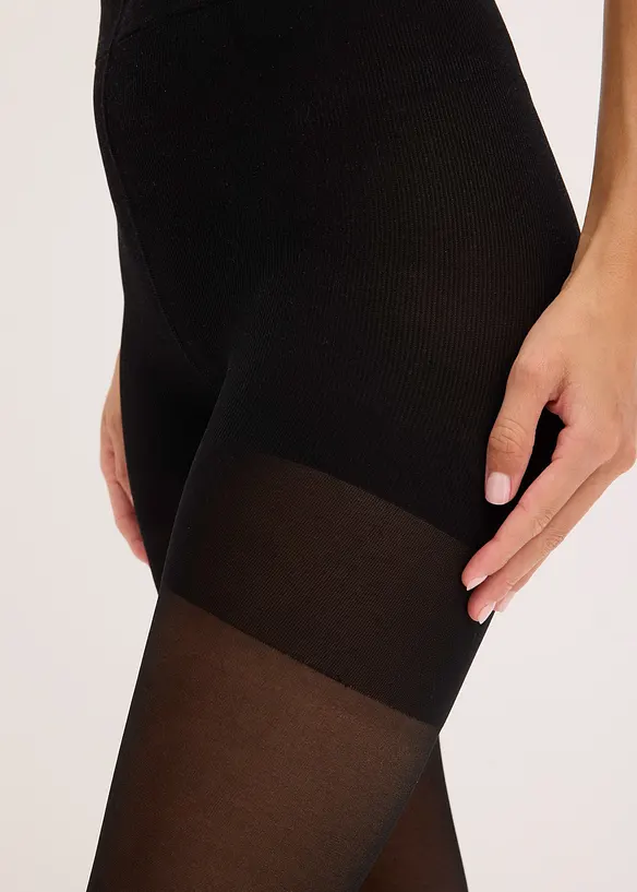 Legging sculptant anti-frottement avec finitions élastiquées et polyamide rafraîchissant 30den, bonprix