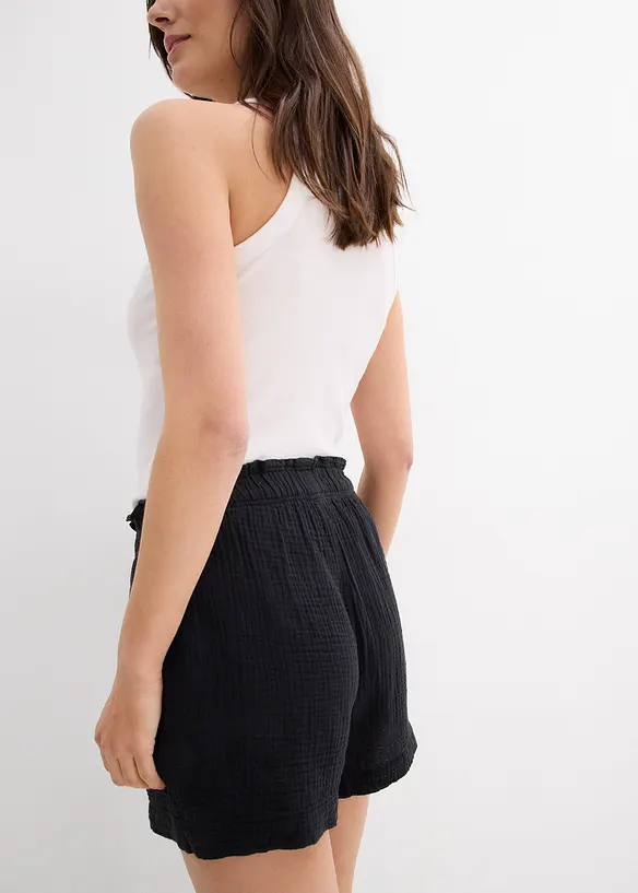 Musselin-Shorts aus reiner Baumwolle, bonprix