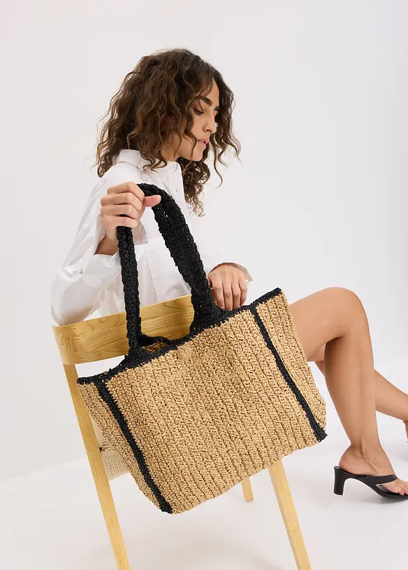 Cabas en paille, bonprix