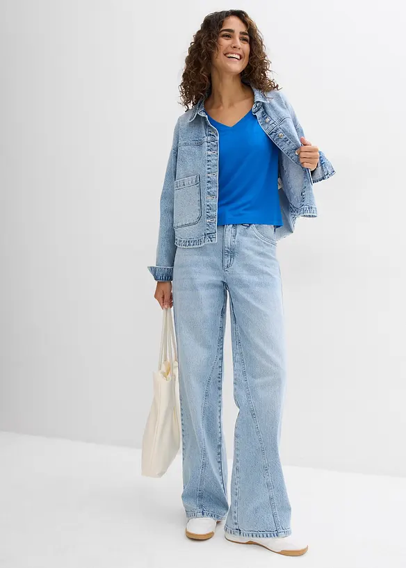 Oversized-Shirt aus fließendem Viskose-Mix, bonprix