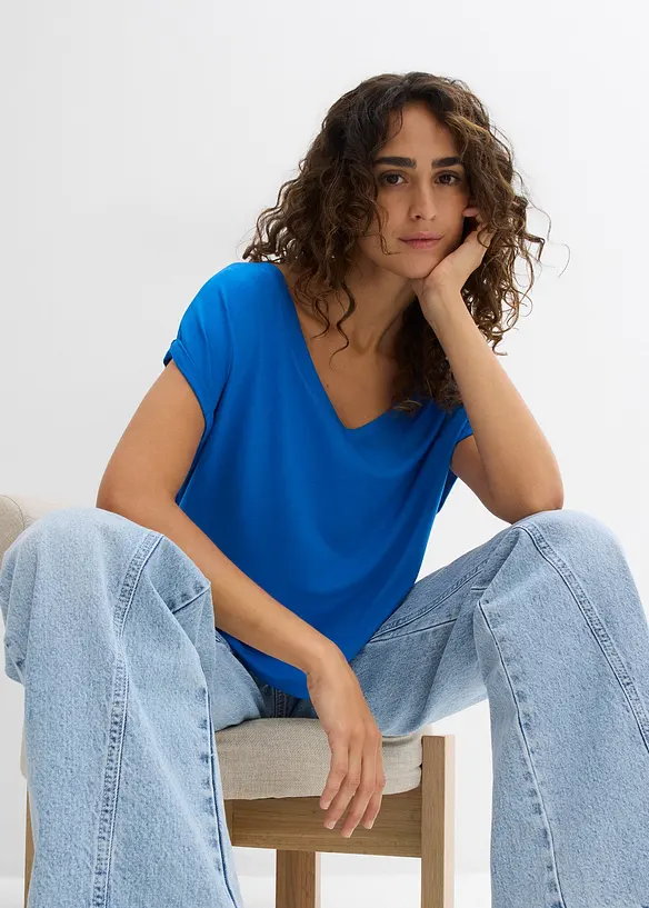 Oversized-Shirt aus fließendem Viskose-Mix, bonprix