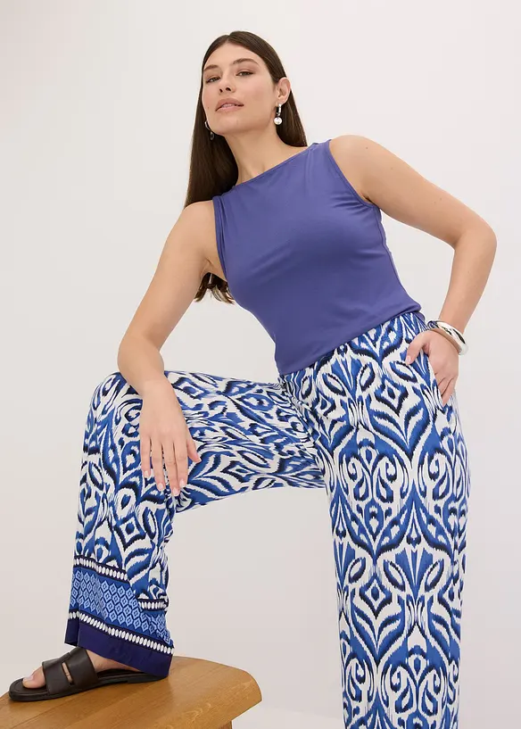 bedruckte Jersey-Hose aus softem Viskose-Mix, bonprix