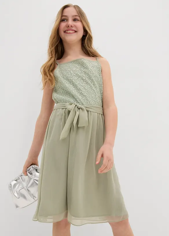 Robe en crêpe avec sequins, bonprix