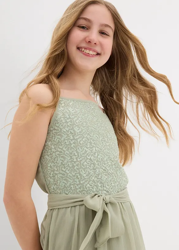 Robe en crêpe avec sequins, bonprix