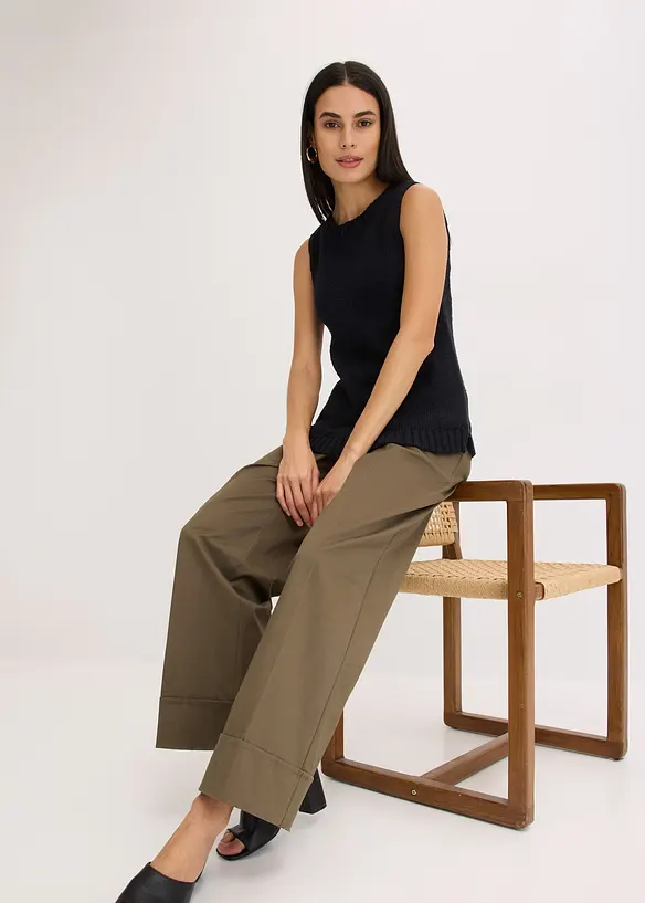 Stricktop aus Baumwolle mit Noppenstruktur, bonprix