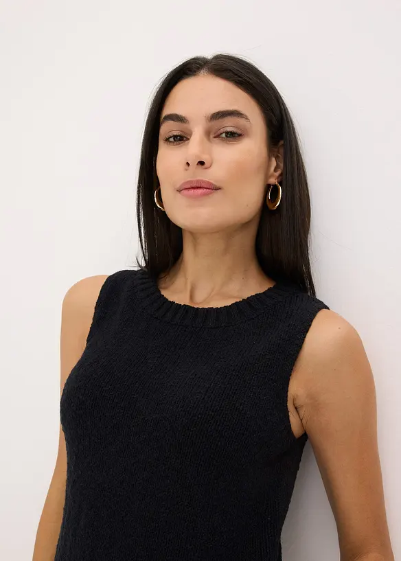 Stricktop aus Baumwolle mit Noppenstruktur, bonprix