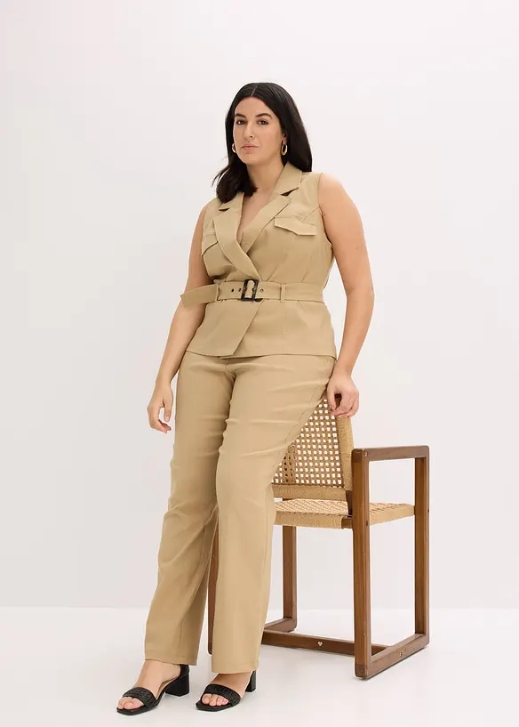 Gilet sans manches avec ceinture, bonprix