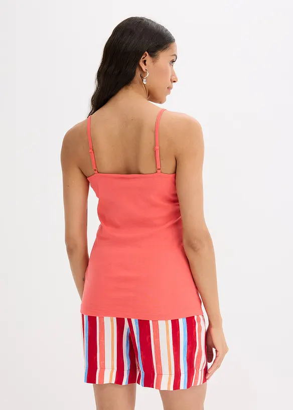 Lot de 3 tops à fines bretelles 100% coton, bonprix