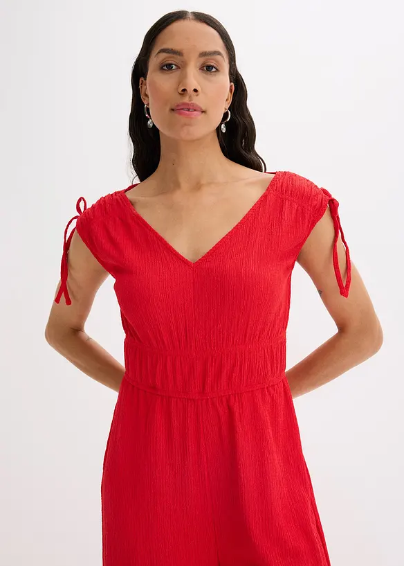 Jumpsuit aus strukturiertem Crêpe, bonprix
