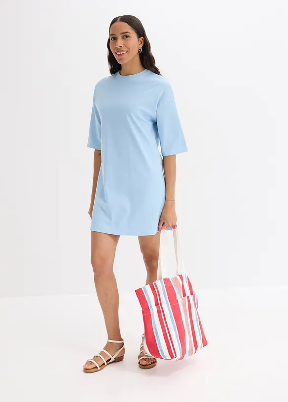 Oversize-Shirtkleid aus schwerer Bio-Baumwolle, bonprix