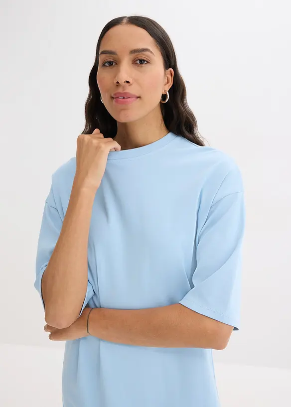Oversize-Shirtkleid aus schwerer Bio-Baumwolle, bonprix
