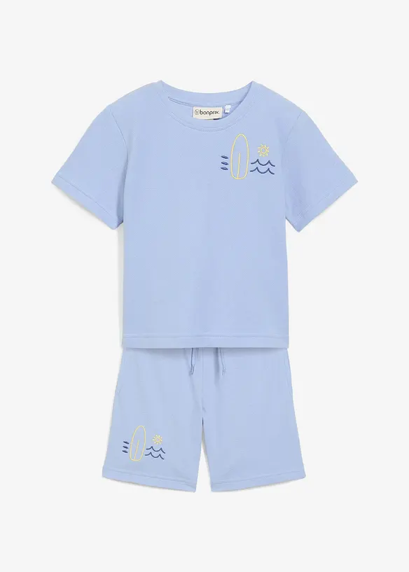 T-shirt et short (ens. 2 pces) en maille piquée de coton, bonprix