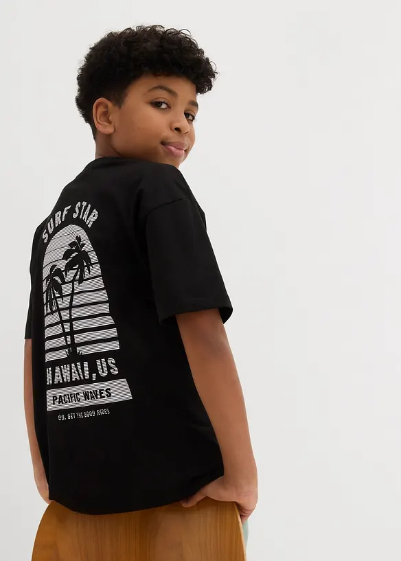T-shirt à imprimé dans le dos, en coton, bonprix
