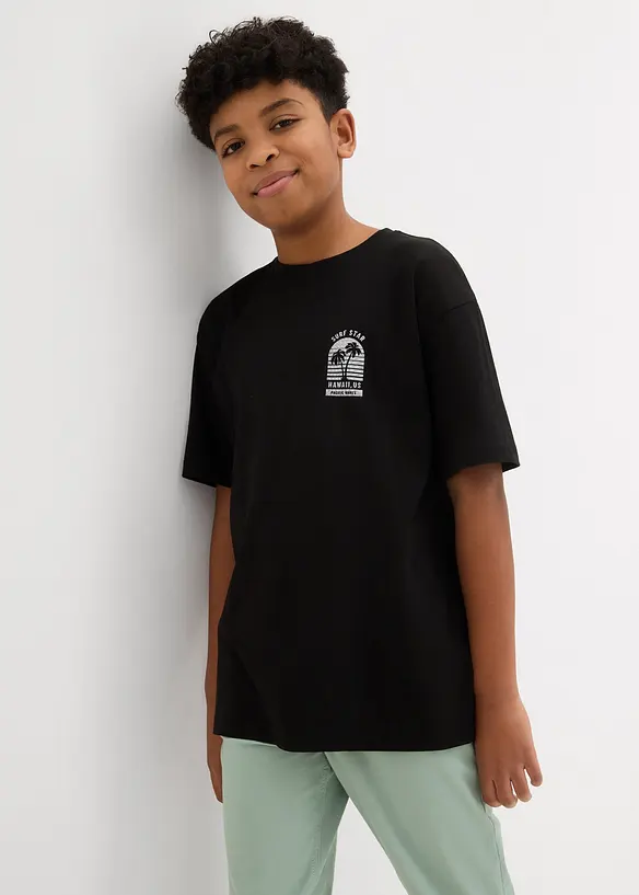 T-shirt à imprimé dans le dos, en coton, bonprix