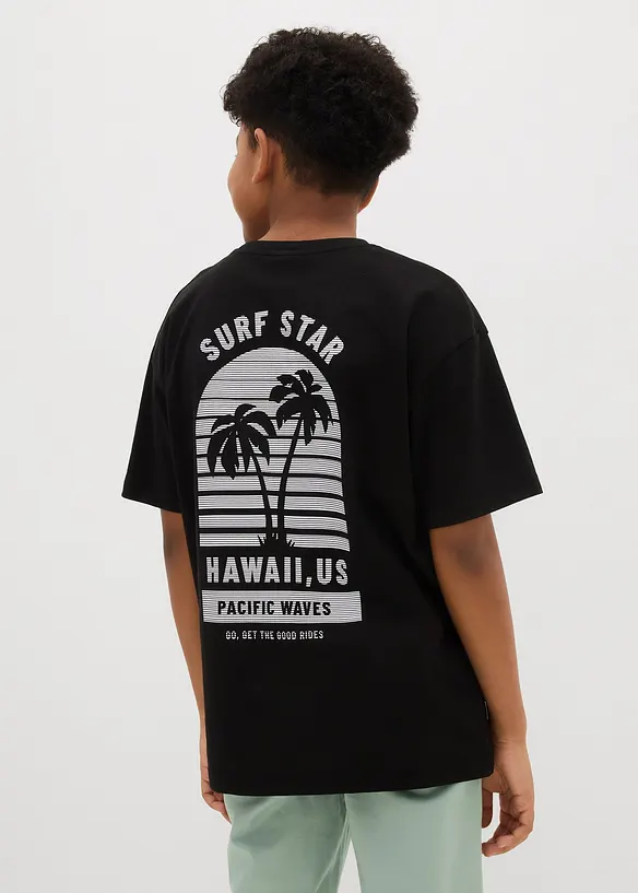 T-shirt à imprimé dans le dos, en coton, bonprix