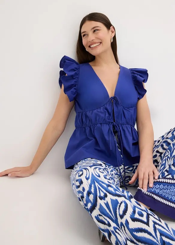 Chemisier à nouettes 100% coton, bonprix